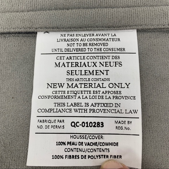 Natural genuine cowhide accent pillow grey and silver NWT - Picture 5 of 11